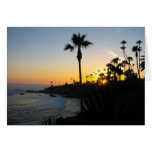 Puesta del sol del Laguna Beach Tarjetón
