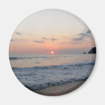 Puesta del sol del océano de Surene Imán De Frigorifico