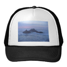 Puesta del sol del océano gorra