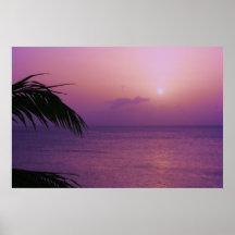 Puesta del sol del paraíso poster