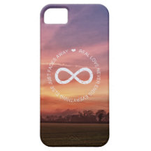 Puesta del sol del rosa del infinito del amor iPhone 5 Case-Mate protector