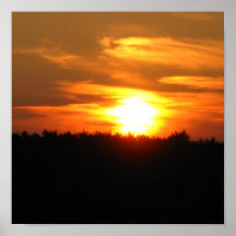Puesta del sol del verano impresiones