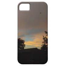 puesta del sol en Amarillo Tejas después de la tor iPhone 5 Protectores