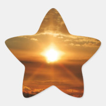Puesta del sol en Bowmanville 1 Calcomania Forma De Estrella Personalizada