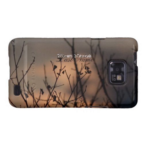 Puesta del sol en el fondo; Personalizable Samsung Galaxy SII Carcasas