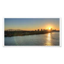 Puesta del sol en el Mississippi Impresion Fotografica