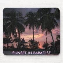 PUESTA DEL SOL EN el PARAÍSO Mousepad Alfombrilla De Ratón