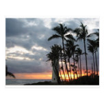 Puesta del sol en Hawaii Postales
