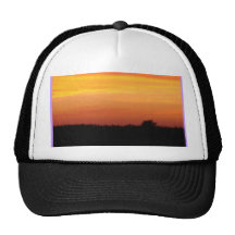 Puesta del sol gorras de camionero