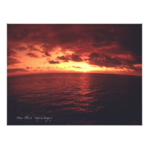 Puesta del sol hawaiana roja fotografías  