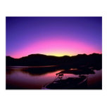 Puesta del sol hermosa: El lago Mead, Nevada Tarjetas Postales