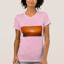 Puesta del sol hermosa: Moorea, paso externo del f Camisetas