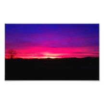 Puesta del sol impresión fotográfica
