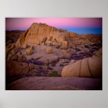Puesta del sol impresionante del desierto posters