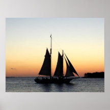 Puesta del sol - Key West, la Florida Poster