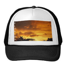 puesta del sol, la Florida Gorras