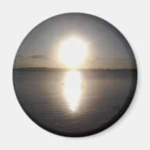 Puesta del sol magnífica imanes de nevera