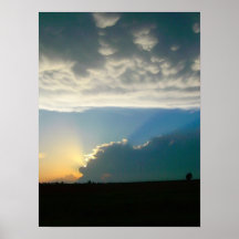 Puesta del sol Mammatus Poster