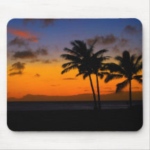 Puesta del sol Mousepad de Kauai Hawaii Tapetes De Raton