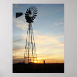 Puesta del sol occidental de Kansas Impresiones
