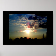 Puesta del sol oscura poster