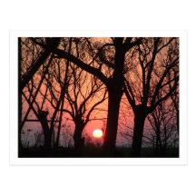 puesta del sol postal