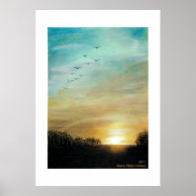 Puesta del sol posters