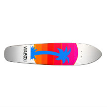 Puesta del sol retra Longboard Monopatín