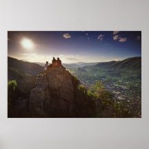 Puesta del sol sobre Aspen - Posters