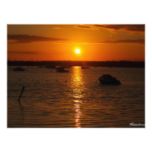 Puesta del sol sobre bancos de arena arte con fotos