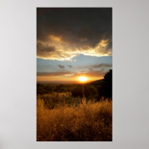 Puesta del sol sobre el desierto de Albuquerque Poster