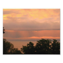 Puesta del sol sobre el lago Superior 2 - impresió