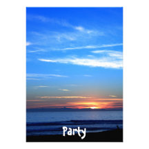 Puesta del sol sobre la isla de Santa Cruz Invitaciones Personalizada
