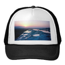 Puesta del sol sobre los travertinos, Pammukale, T Gorras De Camionero