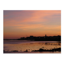 Puesta del sol sobre Salthill Tarjetas Postales