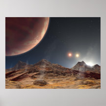 Puesta del sol triple posters