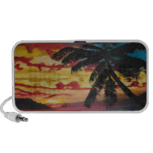 Puesta del sol tropical altavoces