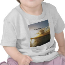 Puesta del sol tropical camisetas