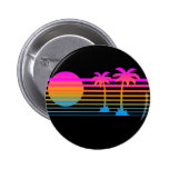 PUESTA DEL SOL TROPICAL de las PALMERAS RETRAS del Pins