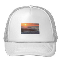 Puesta del sol y resaca gorras de camionero