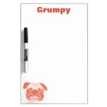 Puggy gruñón personalizado pizarras blancas