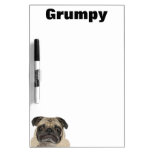 Puggy gruñón personalizado pizarras blancas