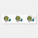 Pulgar que chupa la tortuga pegatina de parachoque