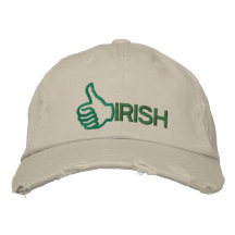 Pulgares divertidos encima del gorra bordado irlan gorras de beisbol bordadas