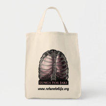 Pulmones para el tote blanco del ultramarinos de J Bolsa De Mano