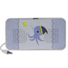 Pulpo azul el dormir mini altavoces