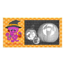 Pulpo de Halloween Tarjetas Fotograficas