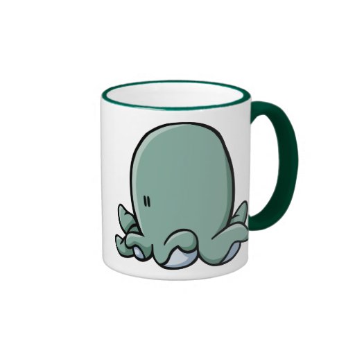 Pulpo del dibujo animado tazas
