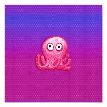Pulpo rosado y púrpura lindo de moda arte fotografico