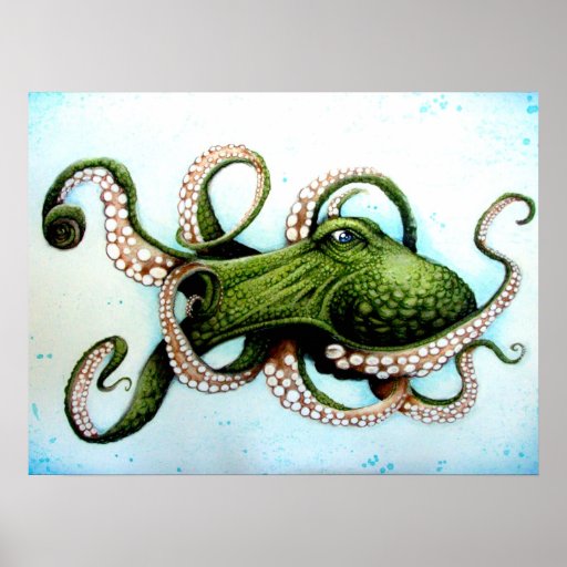 Pulpo verde poster